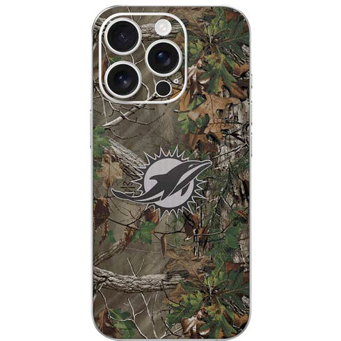 NFL Miami Dolphins Realtree Xtra Green Camo iPhone 16 Pro Skin